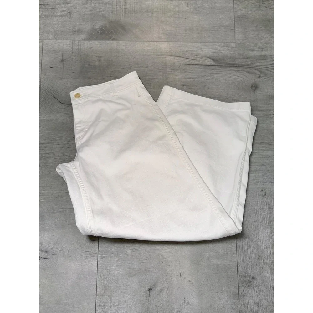 Vineyard Vines White Cropped Wide‎ Leg Sailor Pants Women's Size 31 NWOT